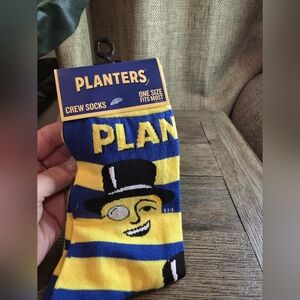 Men’s Crew Socks – Yellow & Blue Striped